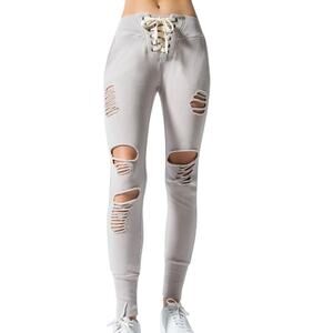 NSF Maddox Football Lace Front Destroyed Joggers L